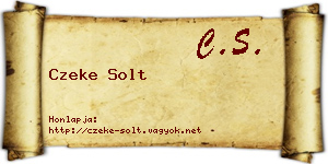 Czeke Solt névjegykártya